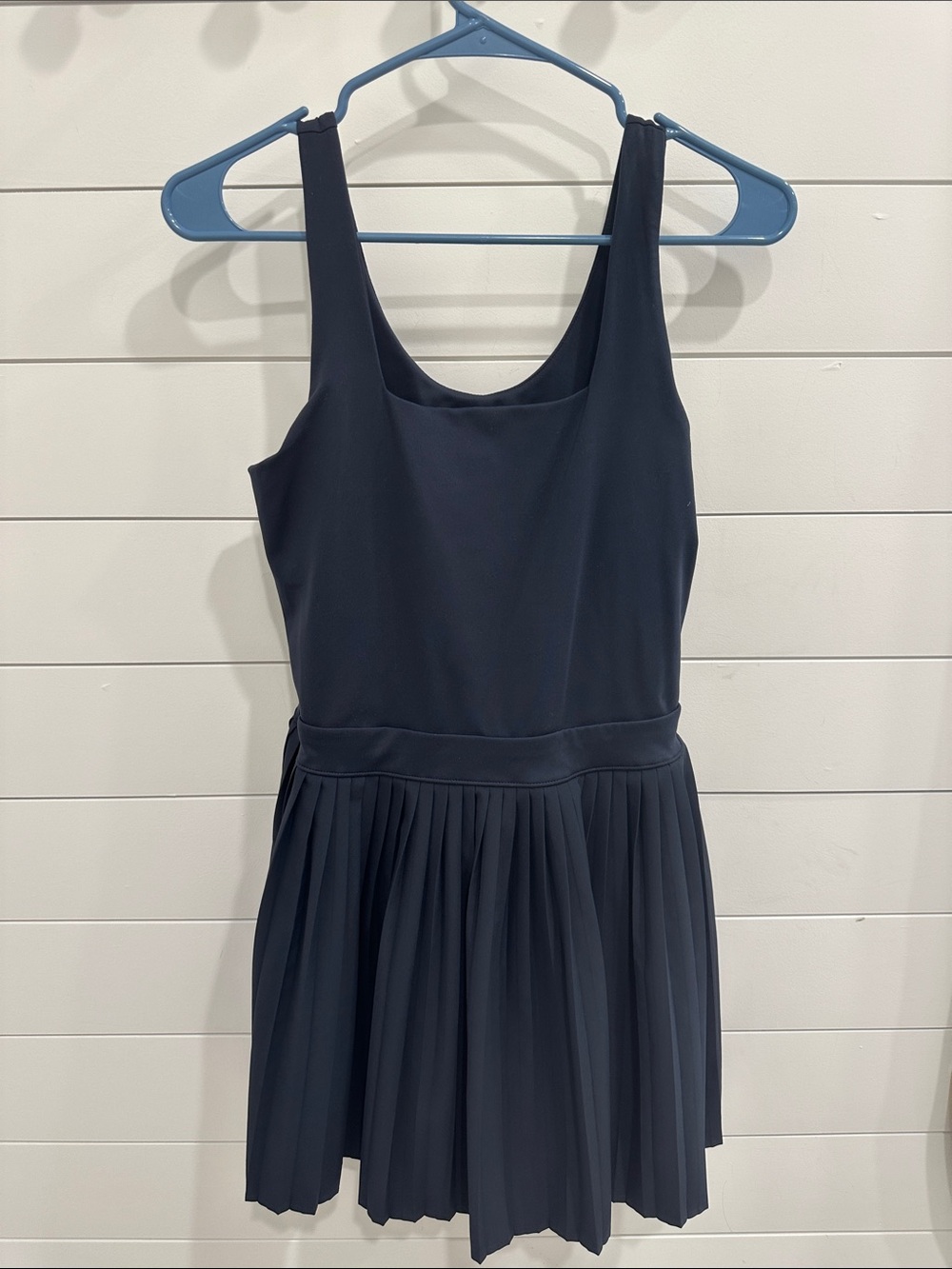 all in motion Navy Pleated Tank Mini Dress